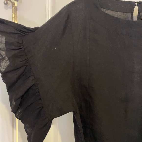 Isabel Marant Etoile black linen wrap dress size 34 / US 2 - Picture 4 of 16